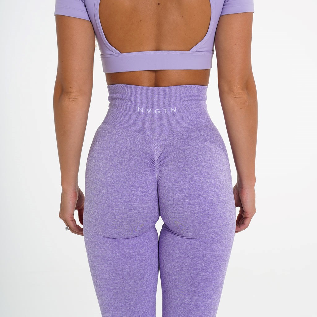 NVGTN Scrunch Seamless Leggings Lilac | APBCH8241