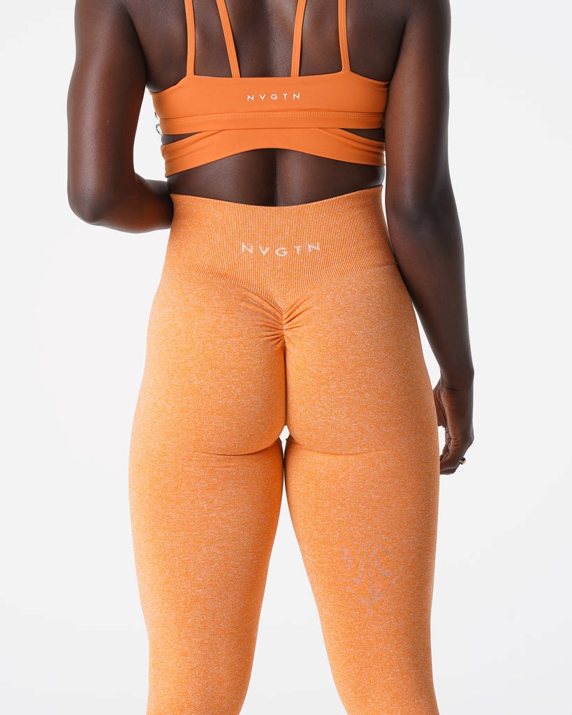 NVGTN Scrunch Seamless Leggings Oranžové | YGEHW4790