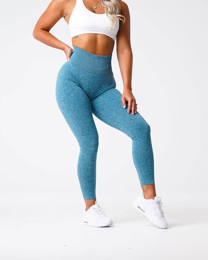 NVGTN Scrunch Seamless Leggings Teal | GZEQM3592