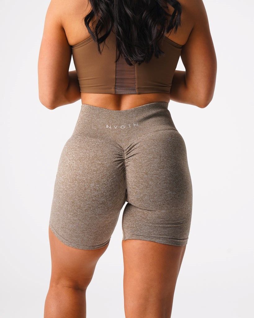 NVGTN Scrunch Seamless Shorts Mocha | IDAMO5284