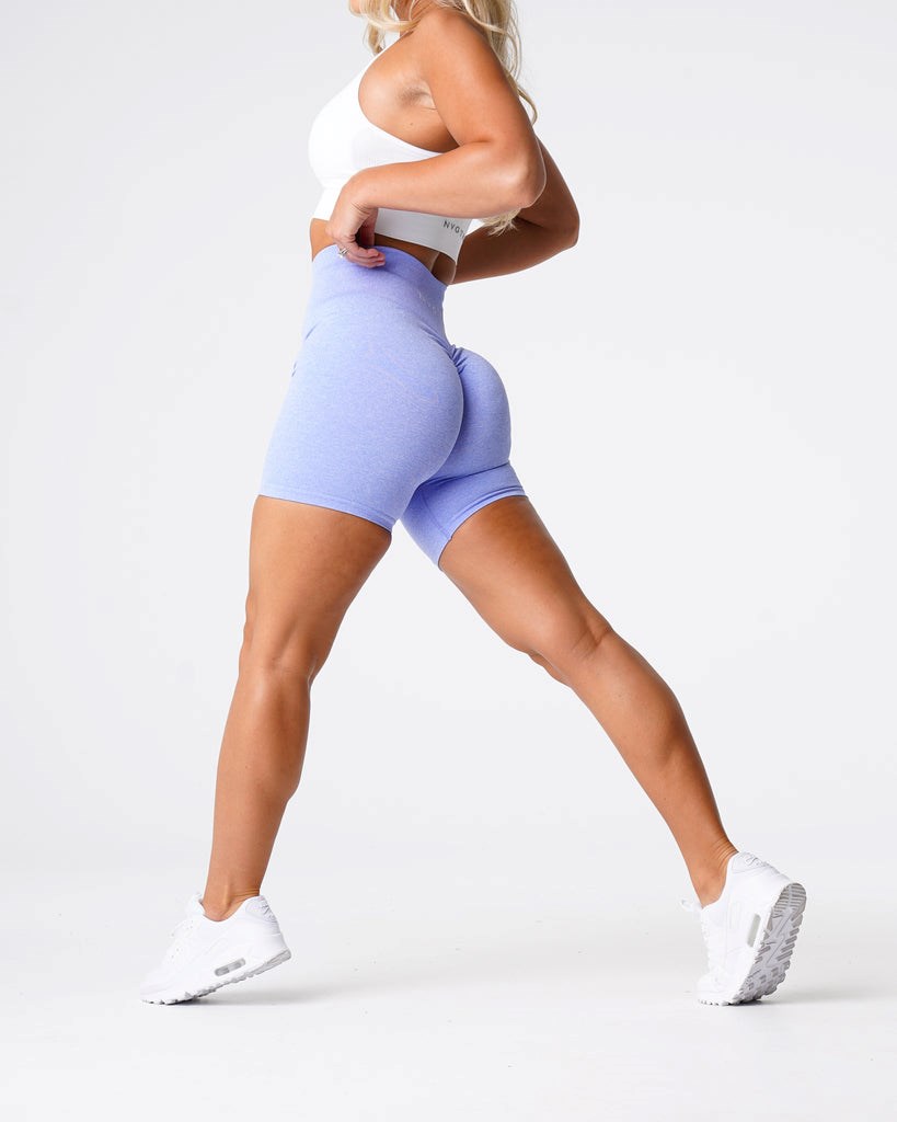 NVGTN Scrunch Seamless Shorts Periwinkle | HWGMO3172