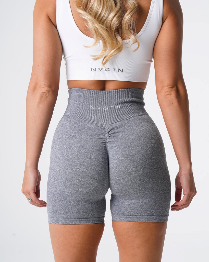 NVGTN Scrunch Seamless Shorts Šedé | IDYXC6534