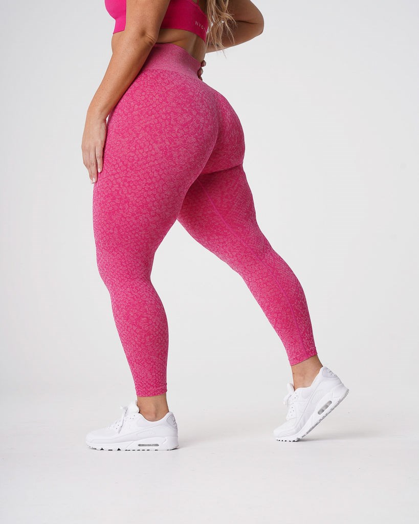 NVGTN Snakeskin Seamless Leggings Fuchsie | APMDE7025