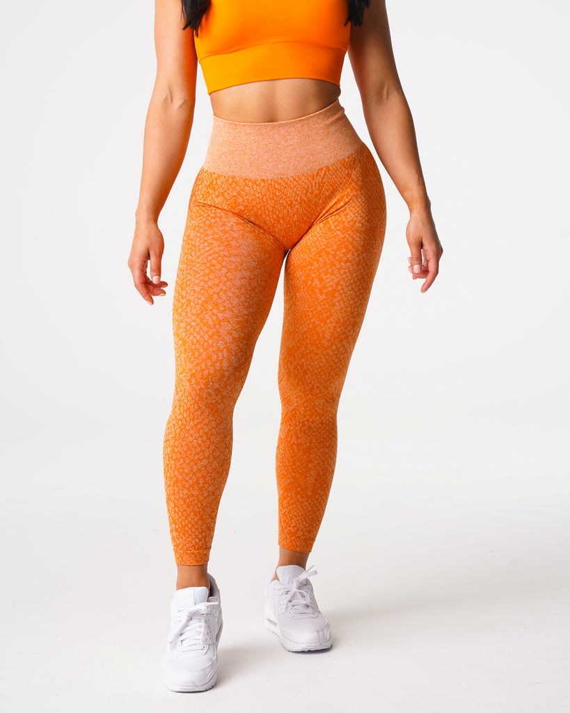 NVGTN Snakeskin Seamless Leggings Oranžové | QYLFM3740