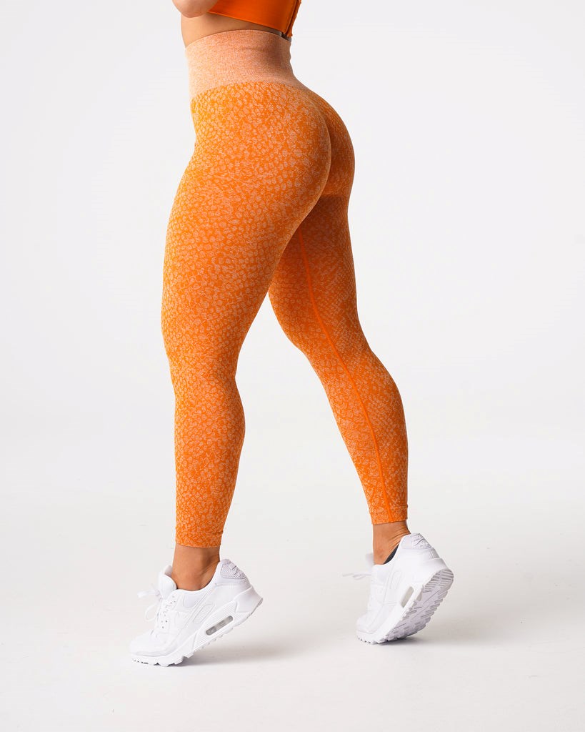 NVGTN Snakeskin Seamless Leggings Oranžové | QYLFM3740