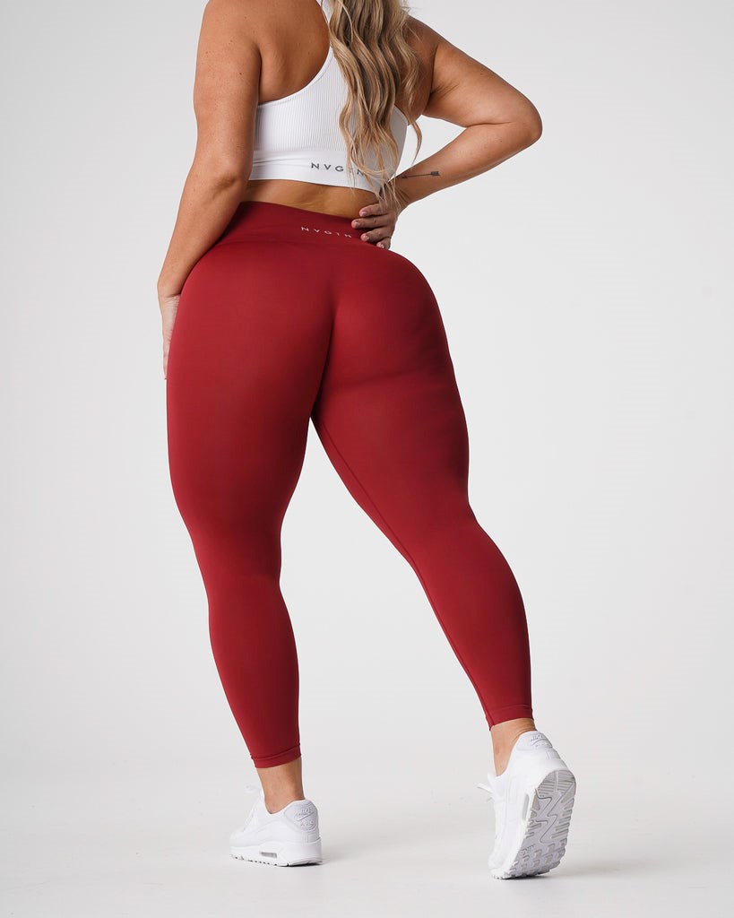 NVGTN Solid Seamless Leggings Carmine | MVCGP6981