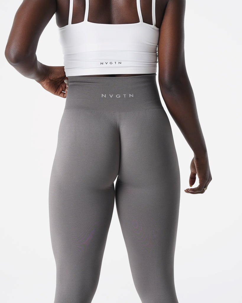 NVGTN Solid Seamless Leggings Charcoal | YBNWJ3618