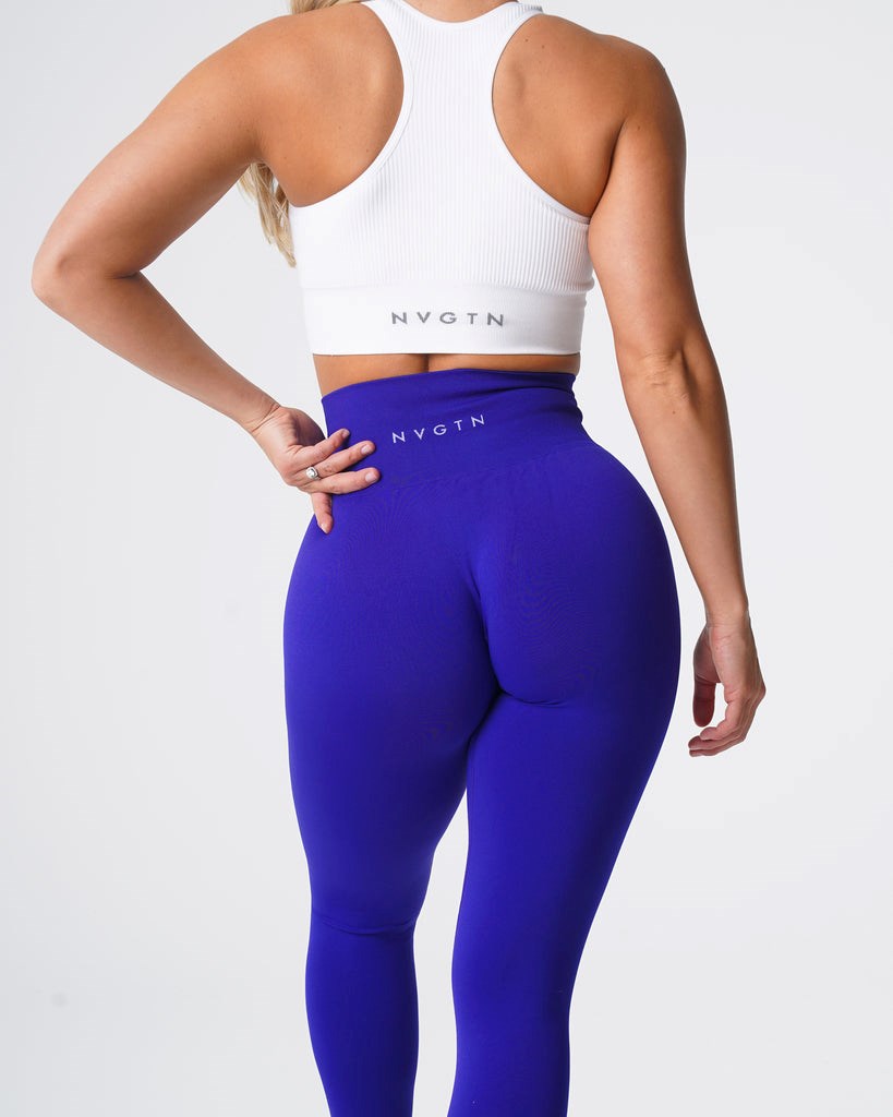 NVGTN Solid Seamless Leggings Cobalt | HEWAZ8532