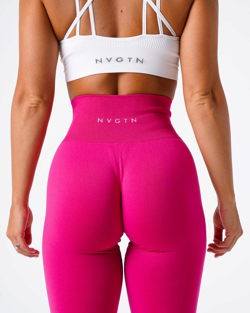 NVGTN Solid Seamless Leggings Magenta | QESMF1945