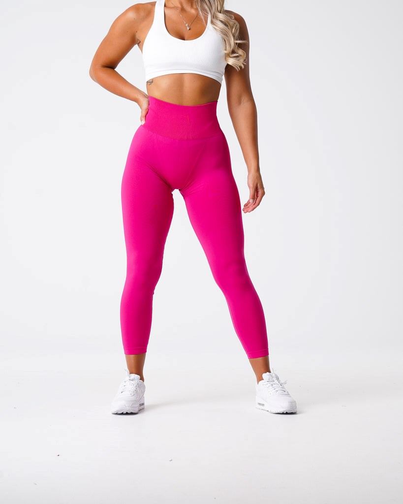 NVGTN Solid Seamless Leggings Magenta | QESMF1945