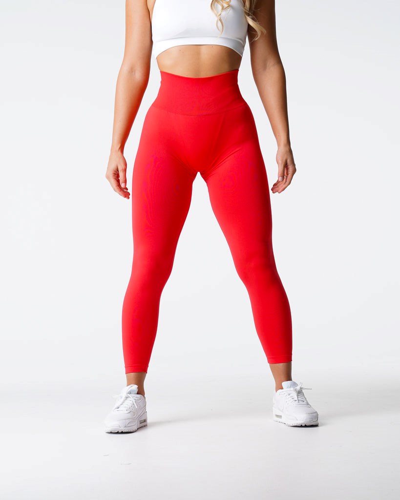 NVGTN Solid Seamless Leggings Scarlet | MOIEP6431