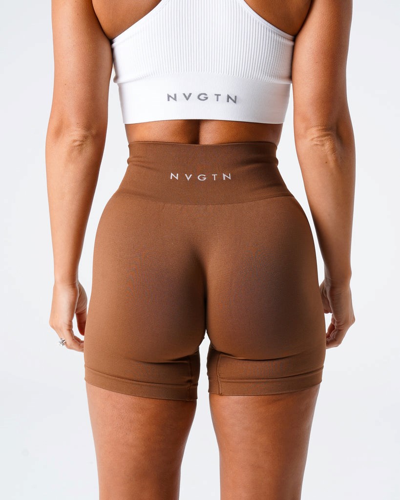 NVGTN Solid Seamless Shorts Caramel | AGIEQ4786