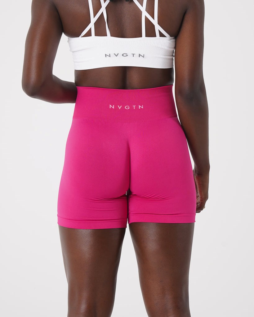 NVGTN Solid Seamless Shorts Magenta | XOTLW8259