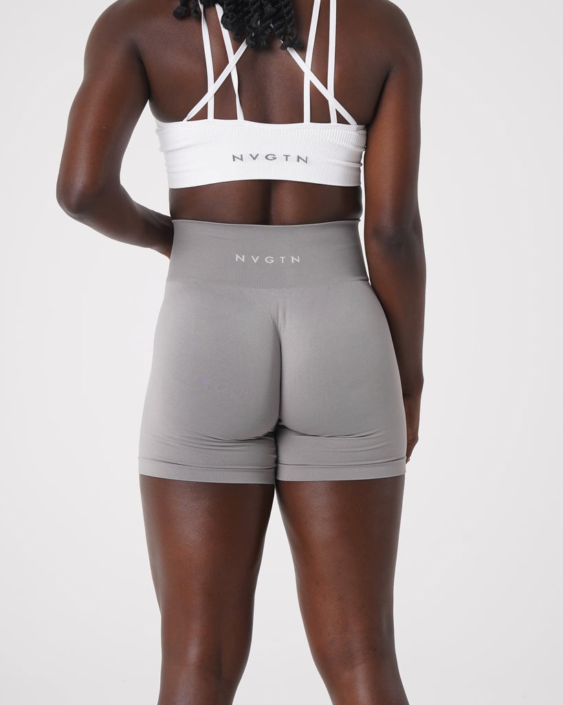 NVGTN Solid Seamless Shorts Světle Šedé | YZFHK5068