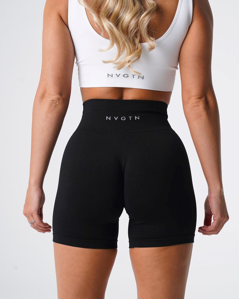 NVGTN Solid Seamless Shorts Černé | FQXOG5701