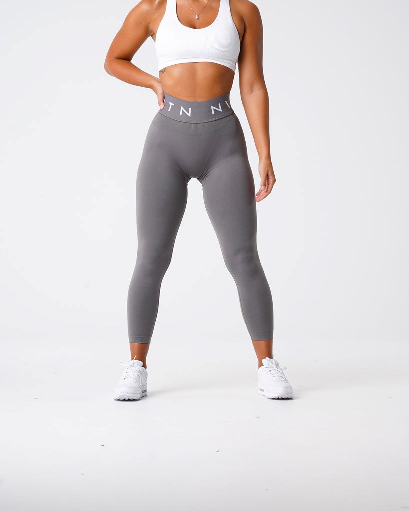 NVGTN Sportovní Seamless Leggings Charcoal | RHSJP4391