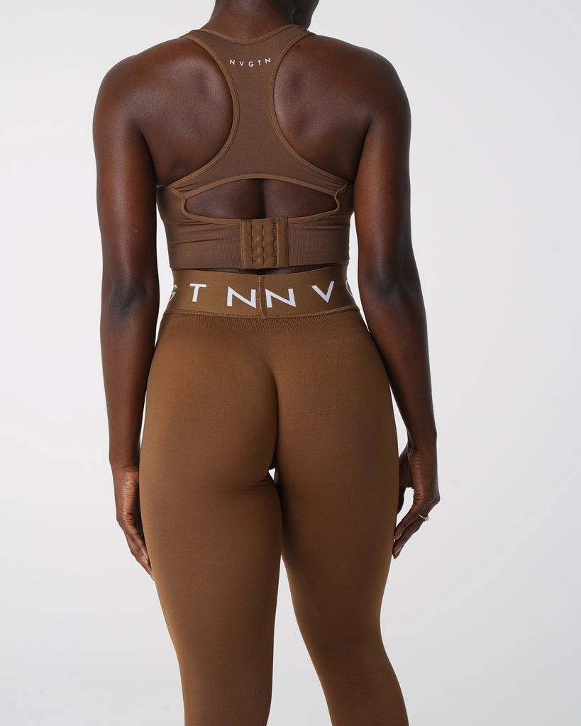 NVGTN Sportovní Seamless Leggings Mocha | DPFWG9140