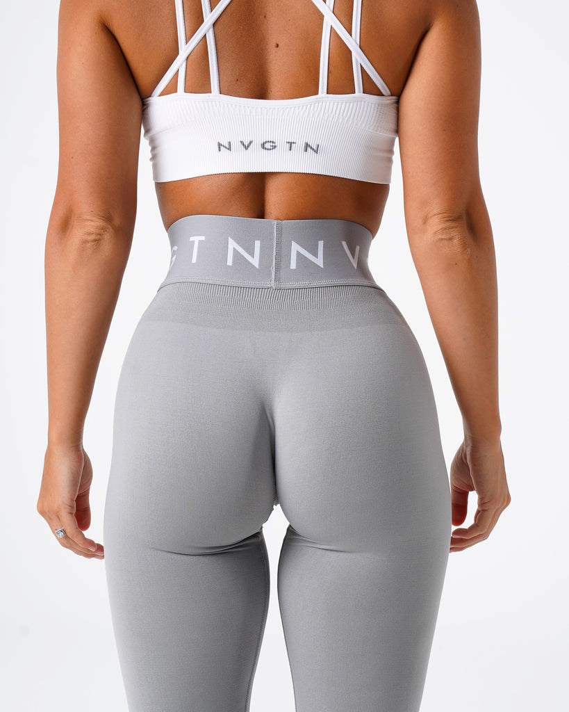 NVGTN Sportovní Seamless Leggings Světle Šedé | PWTNA4912