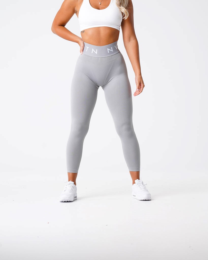 NVGTN Sportovní Seamless Leggings Světle Šedé | PWTNA4912