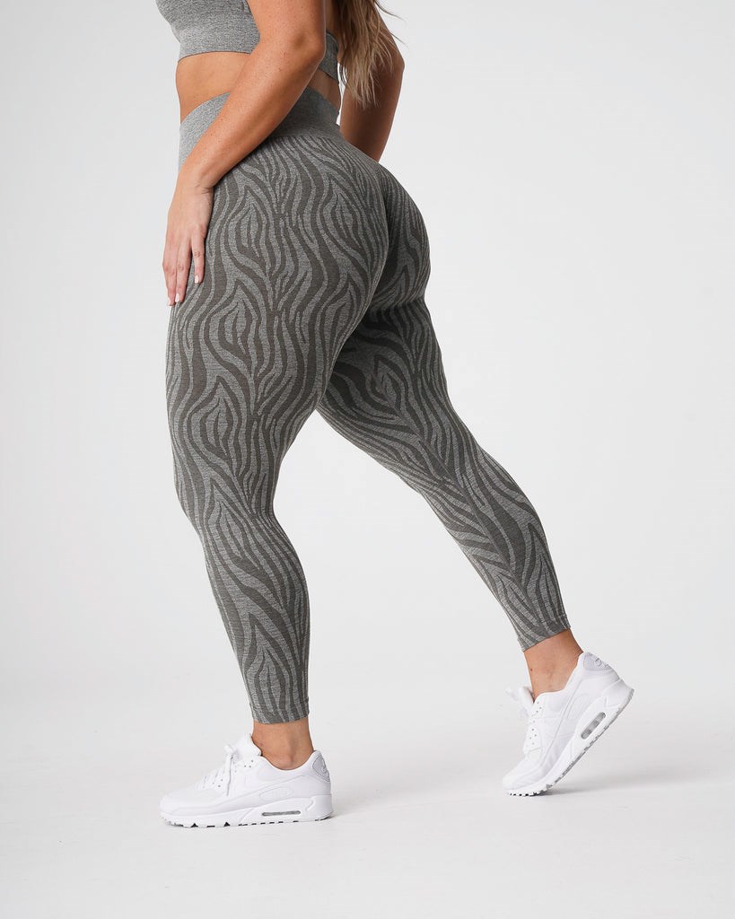 NVGTN Zebra Seamless Leggings Hnědožlutý Zelene | ULJSK3926