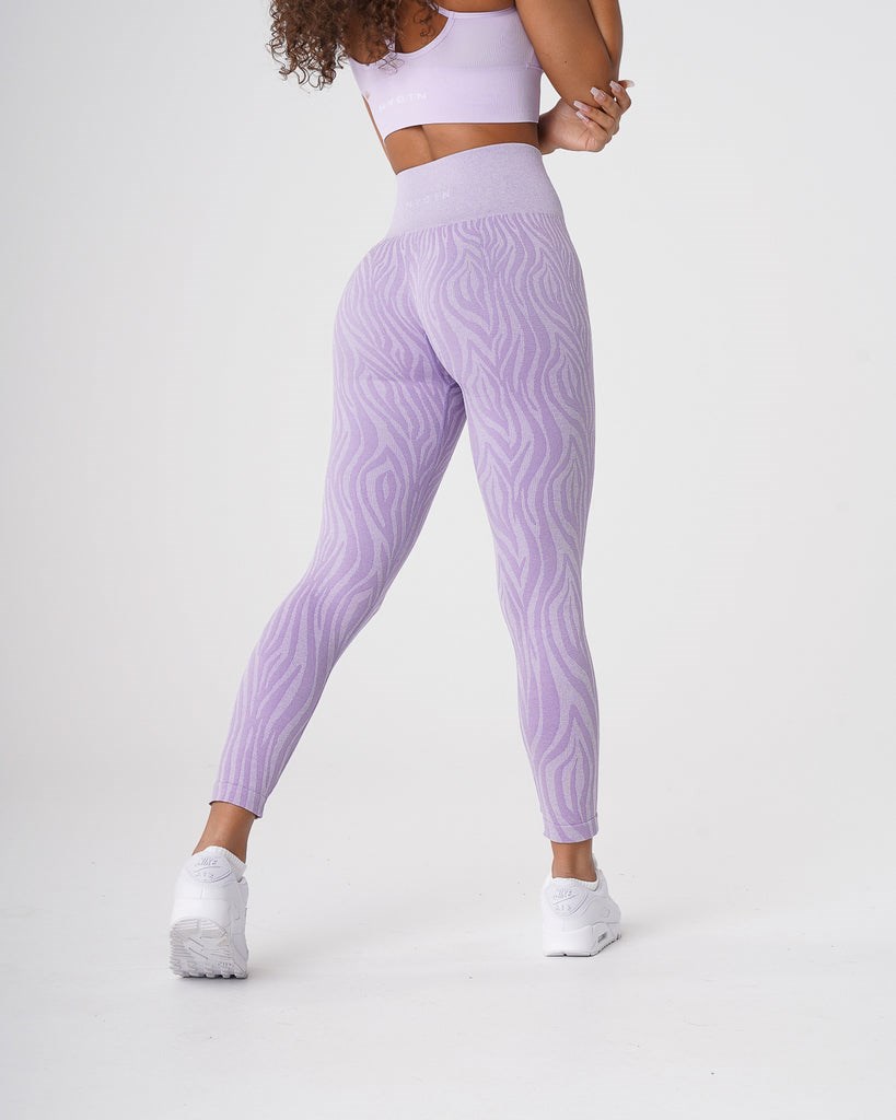 NVGTN Zebra Seamless Leggings Lilac | AMOCP6270