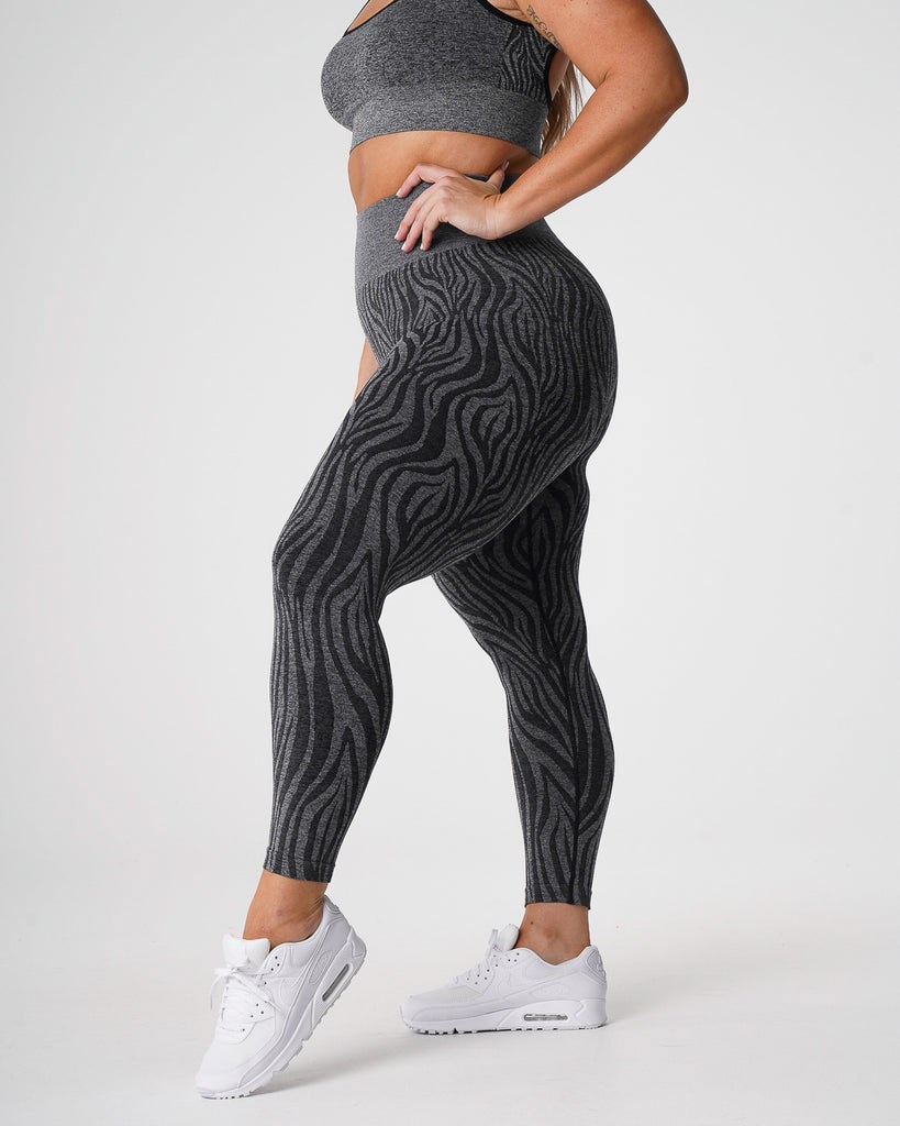 NVGTN Zebra Seamless Leggings Černé | EVFHW8102