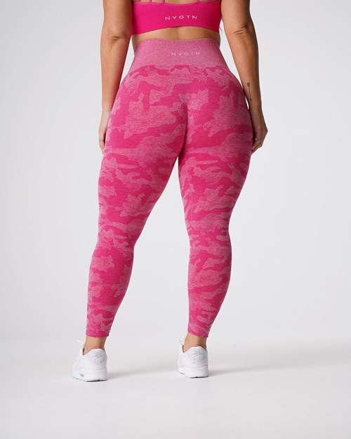 NVGTN Camo Seamless Leggings Fuchsie | ISBNL9078