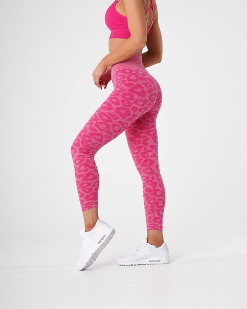 NVGTN Leopard Seamless Leggings Fuchsie | WAGER8605