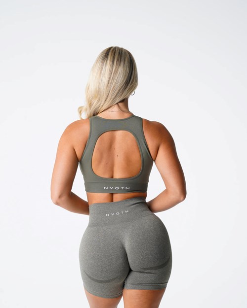 NVGTN Pursuit Seamless Bra Hnědožlutý Zelene | CYLRO3027