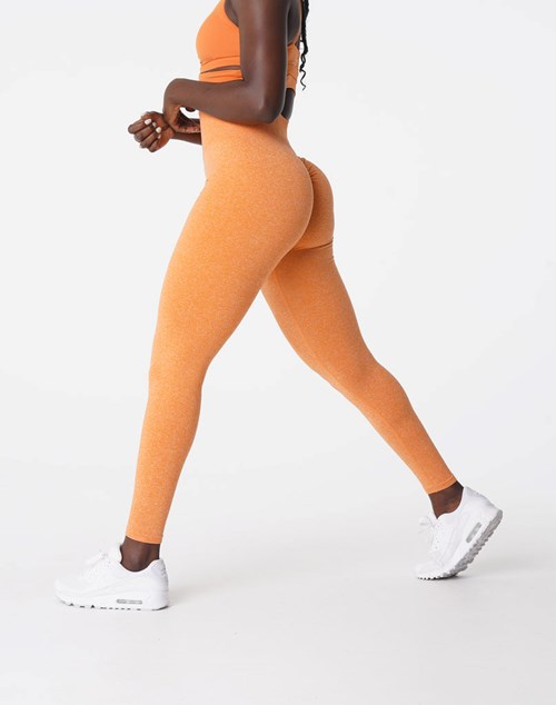 NVGTN Scrunch Seamless Leggings Oranžové | YGEHW4790