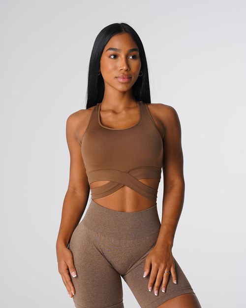 NVGTN Sculpt Seamless Bra Top Mocha | XKRJW8073